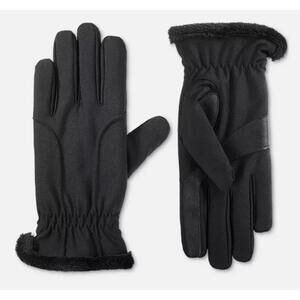 ISOTONER SIGNATURE WOMENS LINED WATER-REPELLENT GLOVES BLACK - S/M